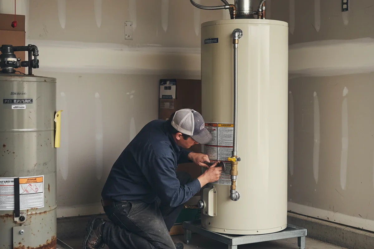 Water heater and shutoff valve replacement in Encinitas